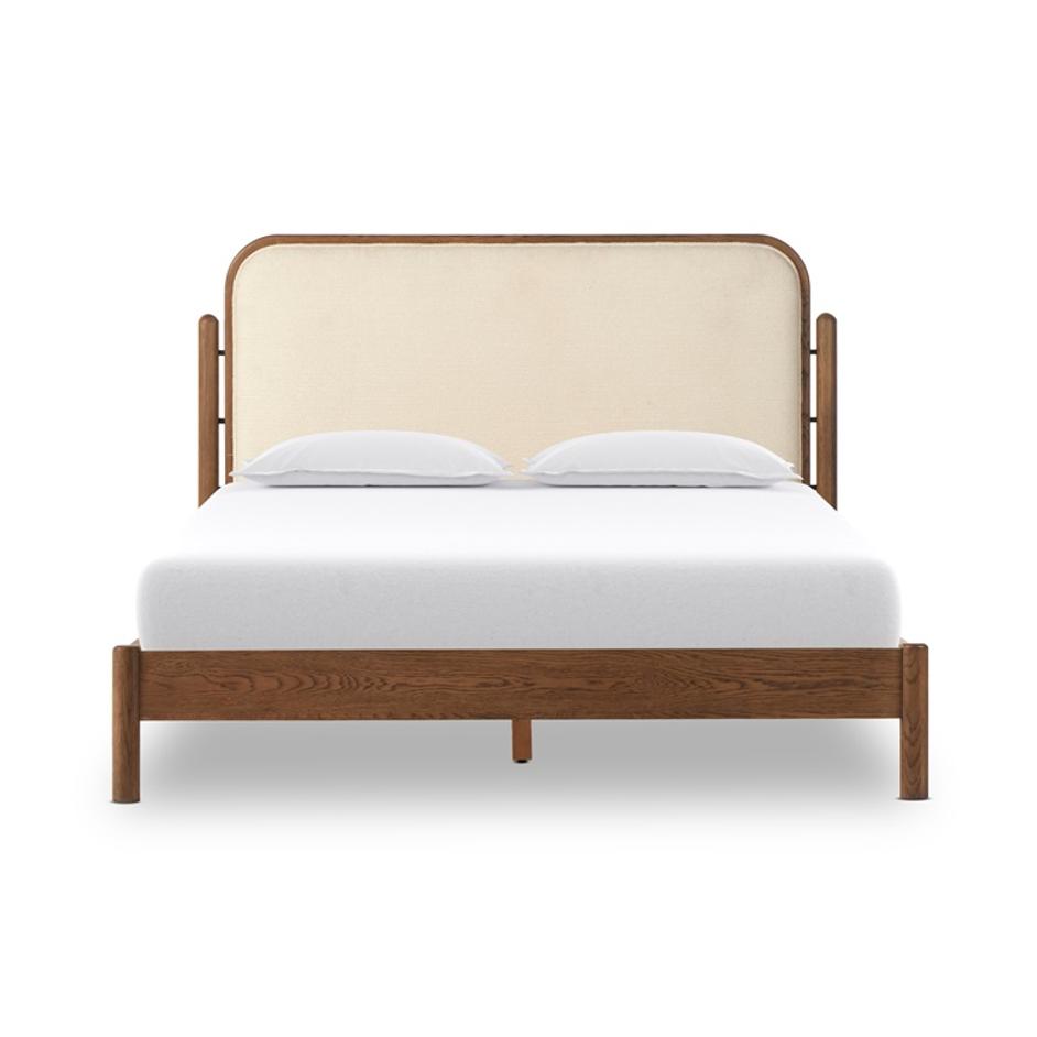 Caroline Bed In Smoked Oak In Queen by FOUR HANDS