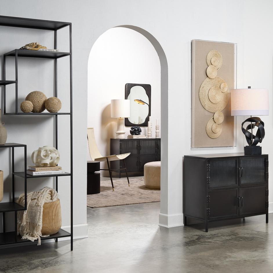  Vitrino 6 Door Iron Console by Jamie Young