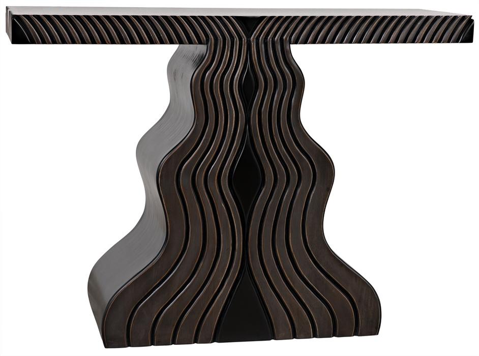 Ray Mahogany and Veneer Console in Pale with Light Brown Highlights by Noir Furniture