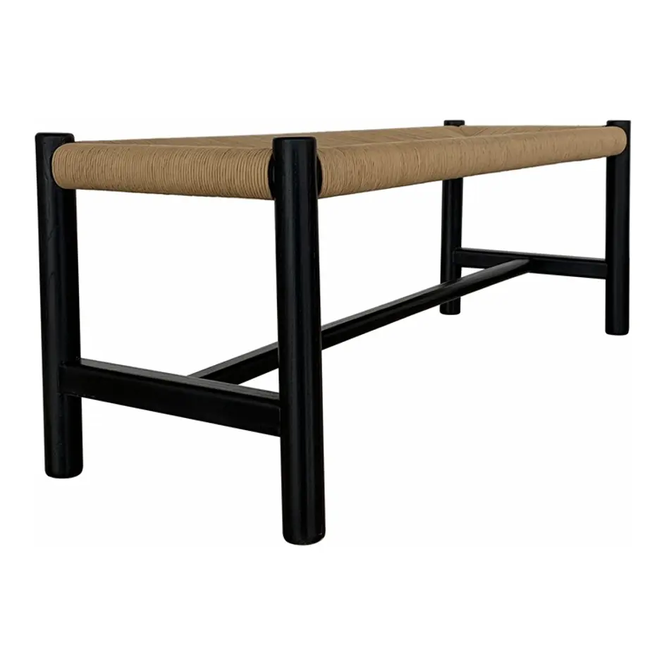 HAWTHORN BENCH SMALL BLACK by Moes Home