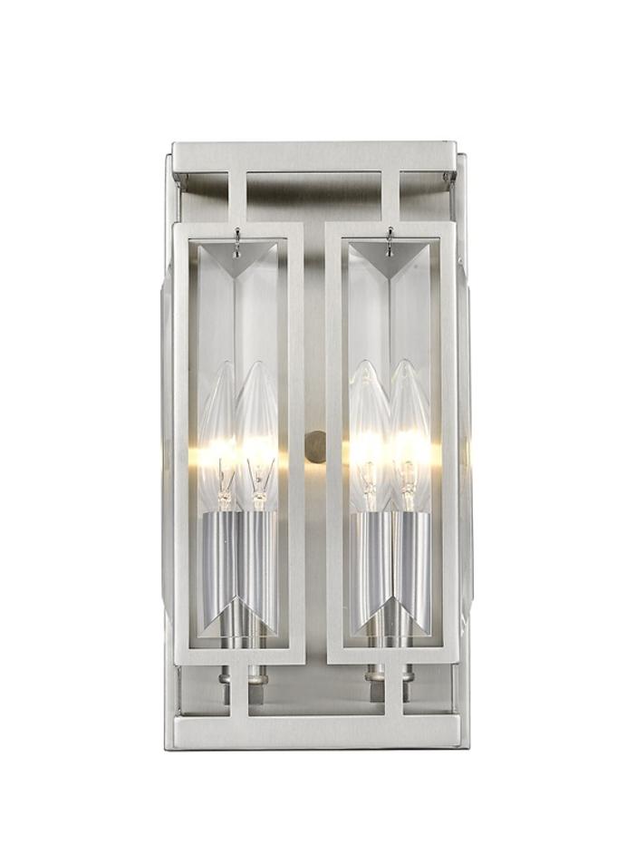 Mersesse 2 Light Wall Sconce in Brushed Nickel Finish by Z-Lite