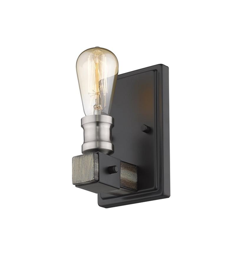 Kirkland 1 Light Wall Sconce in Ashen Barnboard Finish by Z-Lite