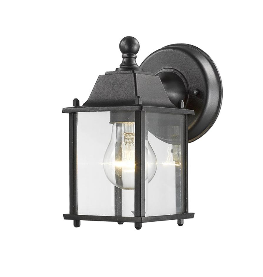 Waterdown 1 Light Outdoor Wall Light in Black Finish by Z-Lite