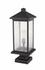 Portland 1 Light Outdoor Pier Mounted Fixture in Oil Rubbed Bronze Finish by Z-Lite