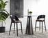 DEZIRAE BARSTOOL - BLACK - COGNAC LEATHER by Sunpan