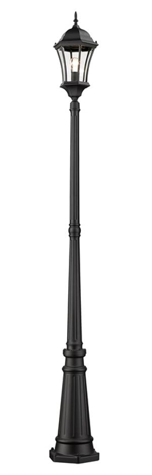 Wakefield Outdoor Post Light in Black Finish by Z-Lite