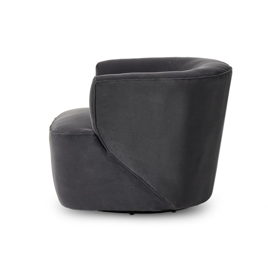 Mila Swivel Chair - Henry Charcoal by Four Hands