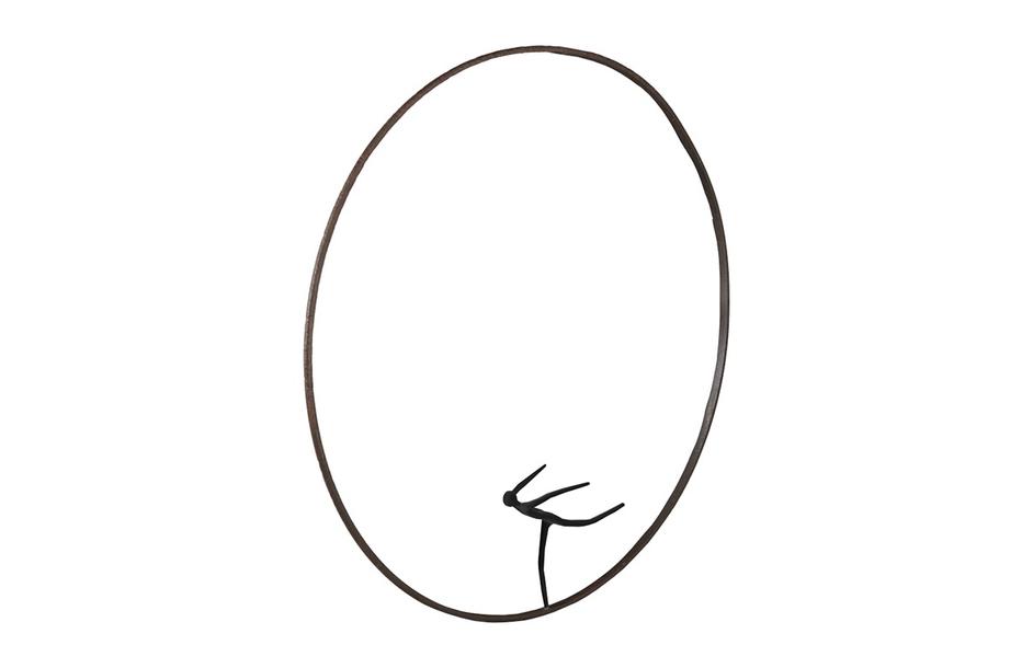 Olympic Figure in Iron Ring, Black, Rust, Style E by PHILLIPS COLLECTION