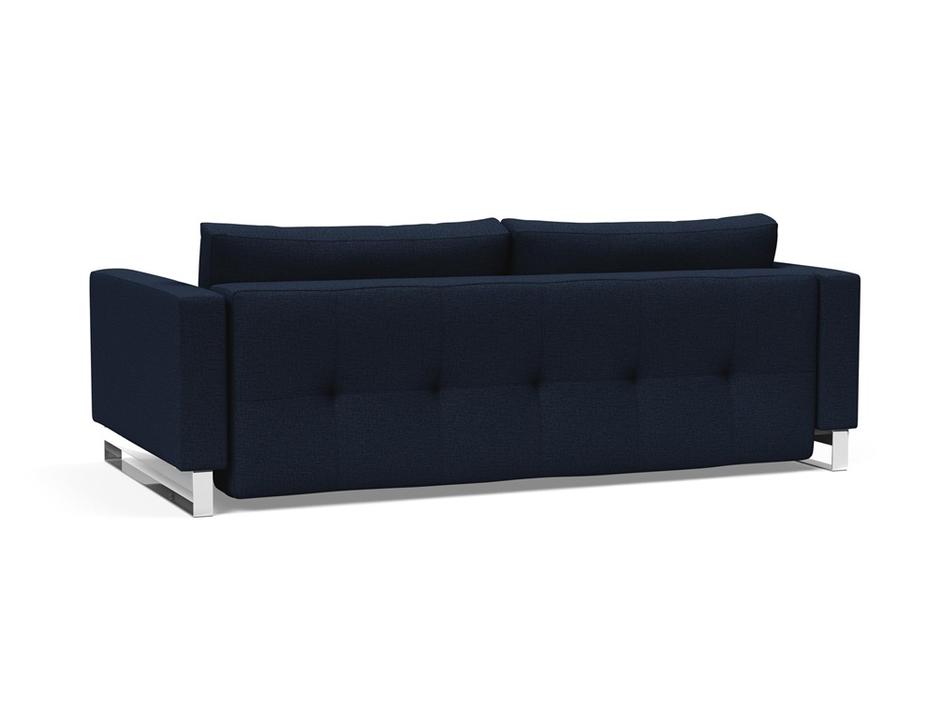 CASSIUS D.E.L. SLEEPER SOFA in MIXED DANCE BLUE FABRIC WITH Chrome legs 528 by INNOVATION USA