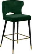 Allan Stool In Green Velvet by Meridian Furniture