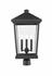 Beacon 3 Light Outdoor Post Mount Fixture in Black Finish by Z-Lite