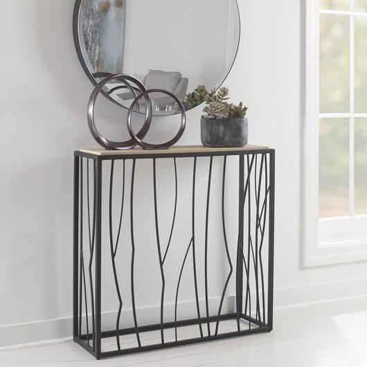 Reed Travertine Console Table by Uttermost
