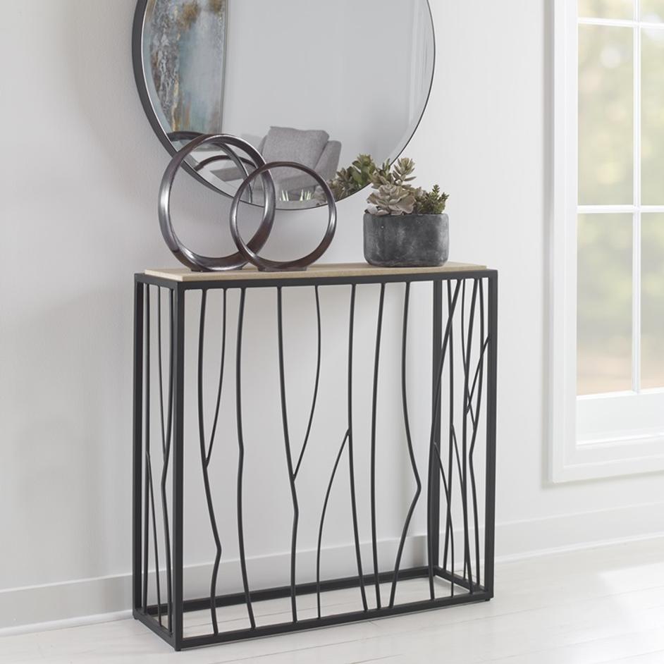 Reed Travertine Console Table by Uttermost