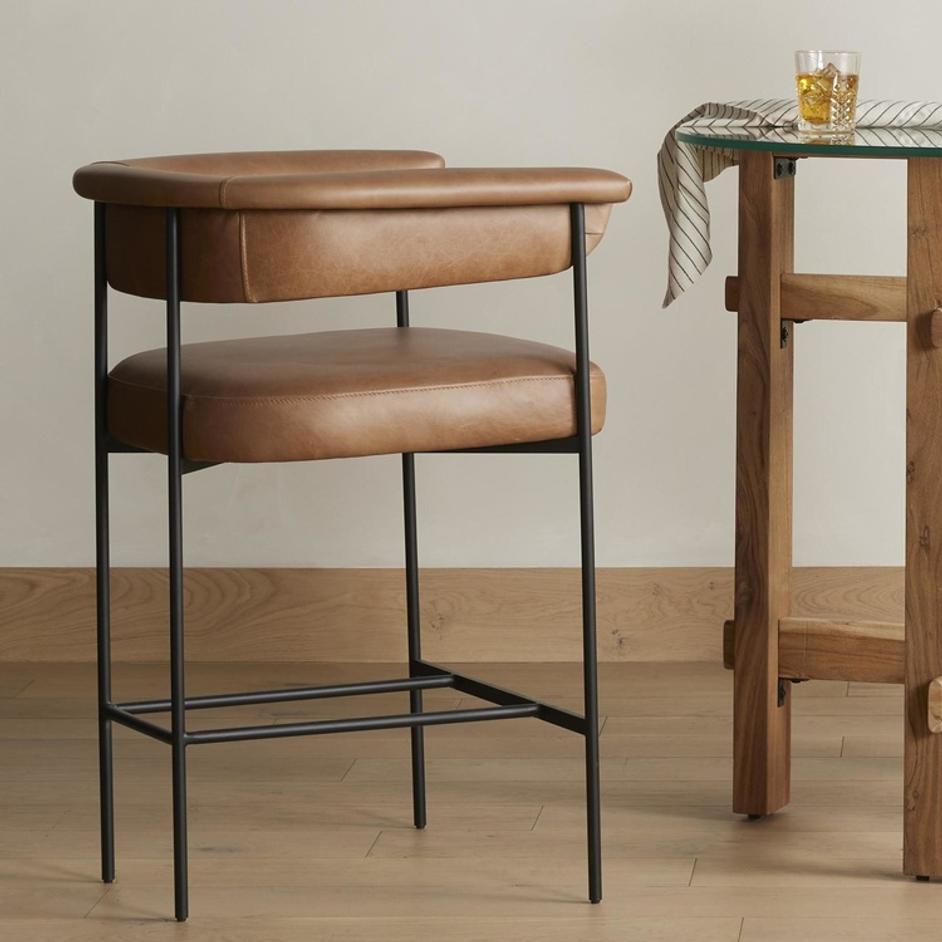 Carrie Counter Stool - Chaps Saddle by Four Hands
