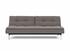 DUBLEXO SLEEPER SOFA in MIXED DANCE GREY FABRIC WITH Stainless Steel LEGS 521 by INNOVATION USA