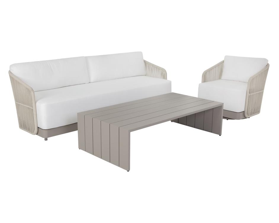 ALLARIZ SOFA - GREIGE - STINSON WHITE by Sunpan