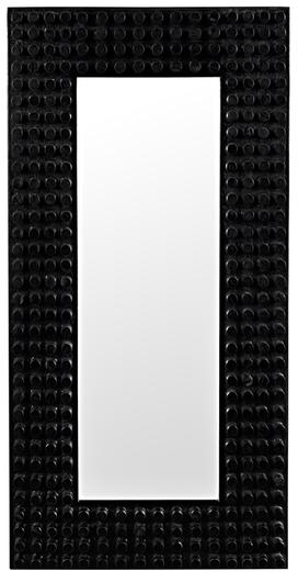Faustus Sungkai/Mindi Mirror in Charcoal Black Finish by Noir Furniture