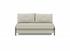 CUBED FULL SOFA BED in MIXED DANCE NATURAL FABRIC WITH Dark Wood LEGS 527 by INNOVATION USA