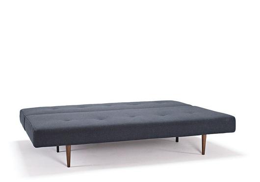 RECAST PLUS SOFABED in NIST BLUE FABRIC WITH Dark wood LEGS 515 by INNOVATION USA