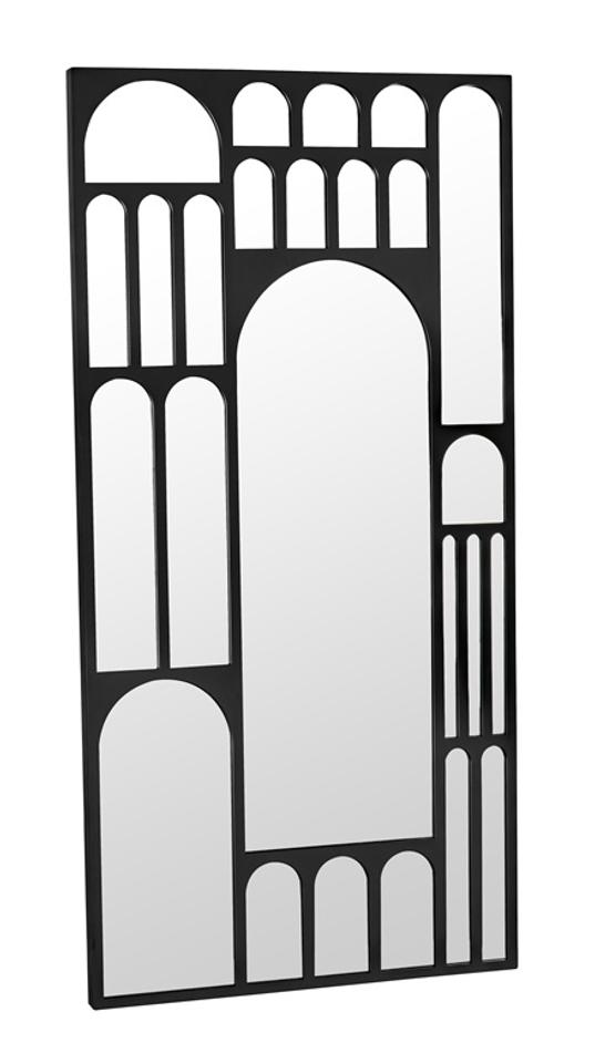 Industrial Steel Matte Black Doorway Mirror by Noir Furniture
