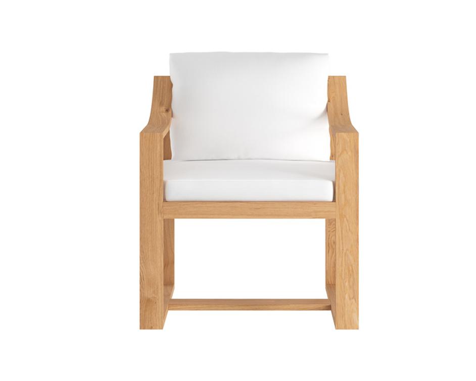 TAHITI DINING ARMCHAIR - STINSON WHITE by Sunpan