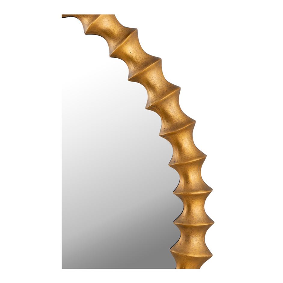 Whitby Mirror Aged Brass by Moes Home