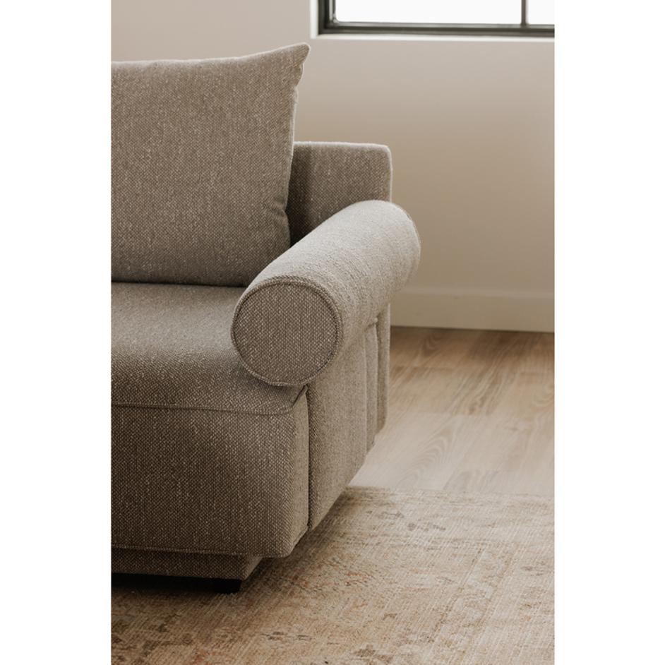 Rosello Left Arm Facing Chair Light Grey by Moes Home