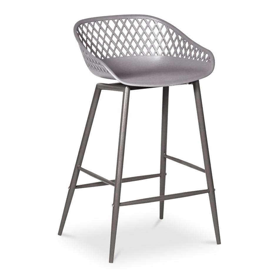 PIAZZA OUTDOOR COUNTER STOOL GREY-M2 by Moes Home