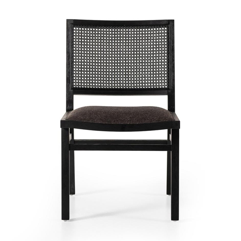 Sage Dining Chair In Antwerp Noir And Brushed Ebony Beech And Brushed Ebony Cane by Four Hands