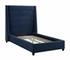 Koah Navy Velvet Bed in Twin by tov furniture