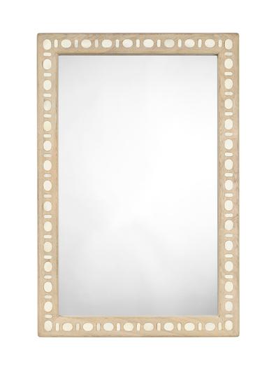 Sama Wood & Bone Inlay Rectangle Wall Mirror by Jamie Young