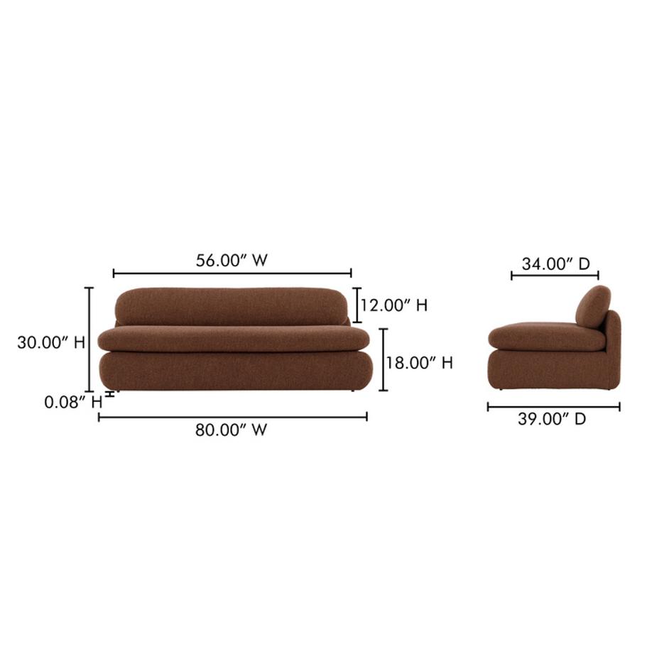 Scout Sofa Toffee by Moes Home
