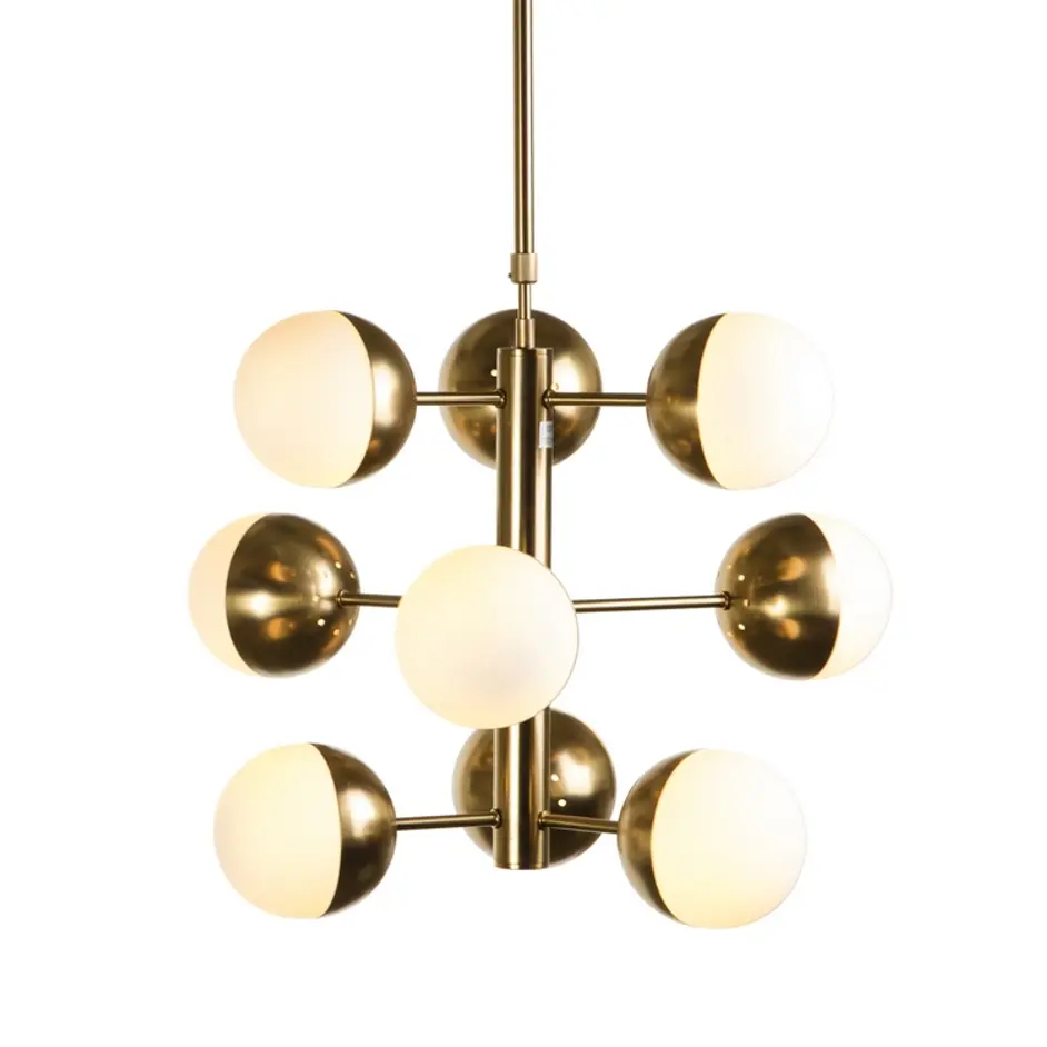 Rocio 9-Light Pendant Lamp - Brass by GALLA HOME