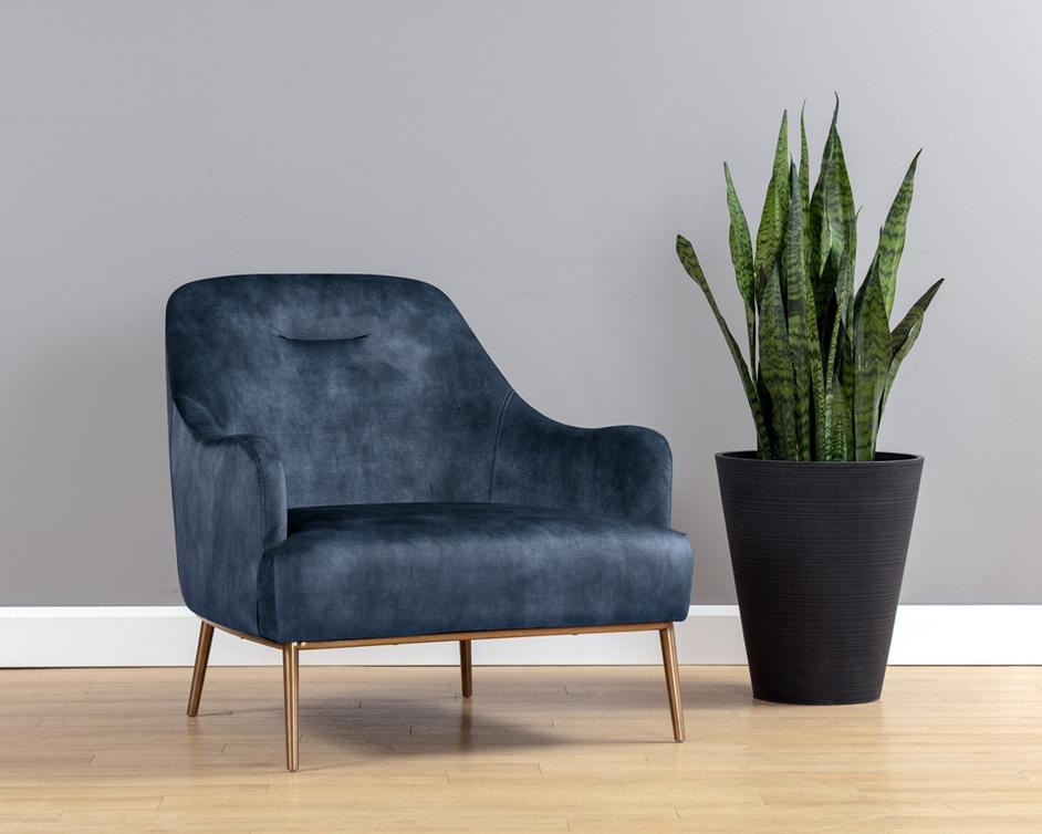 Cameron Lounge Chair - Nono Petrol by Sunpan