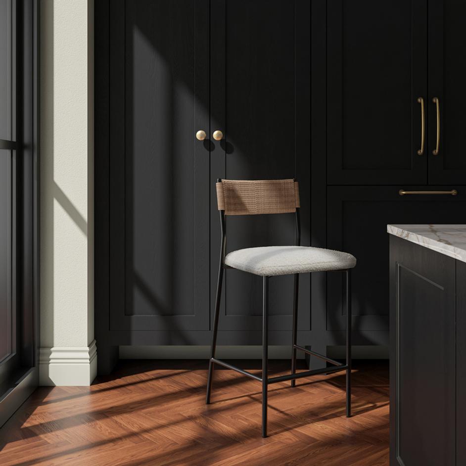 Foley Counter Stool White by Moes Home