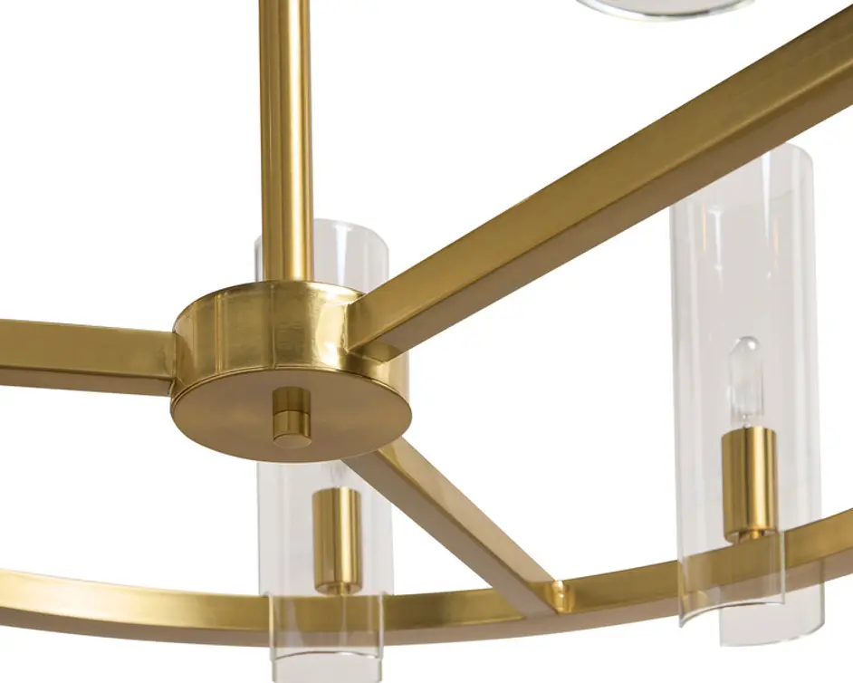 CLARABELLE CHANDELIER - SMALL - BRASS by Sunpan