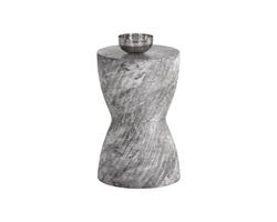 Cara End Table - Marble Look - Grey by Sunpan