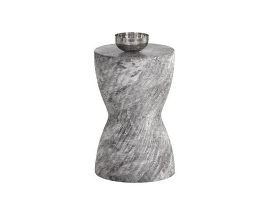 Cara End Table - Marble Look - Grey by Sunpan