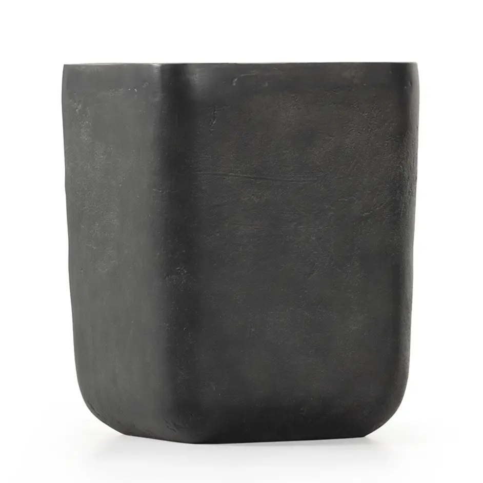 Basil Outdoor Square Drink Table In Grey by FOUR HANDS