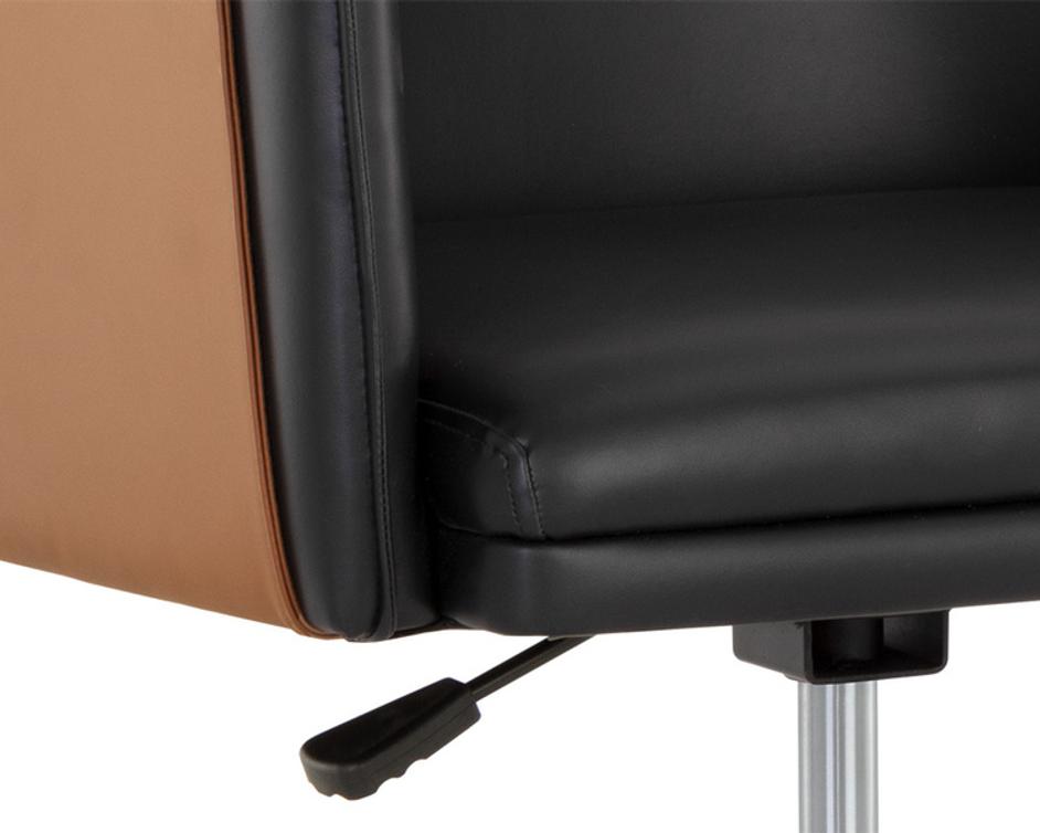 CARTER OFFICE CHAIR - NAPA BLACK / NAPA COGNAC by Sunpan