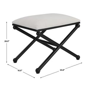 Andrews White Small Bench by Uttermost