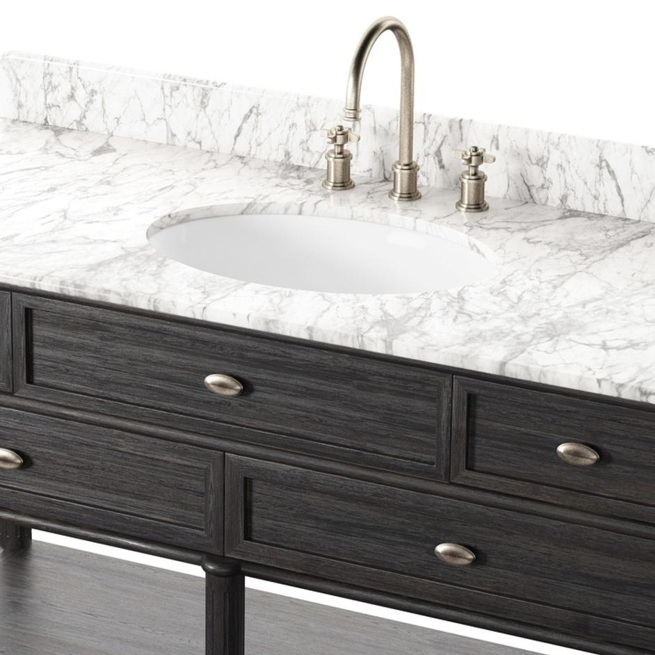 Toulouse Single Wide Vanity - Satin Black Veneer by Four Hands