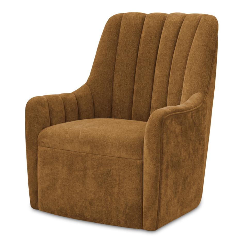 Bowie Swivel Chair Ochre Brown by Moes Home