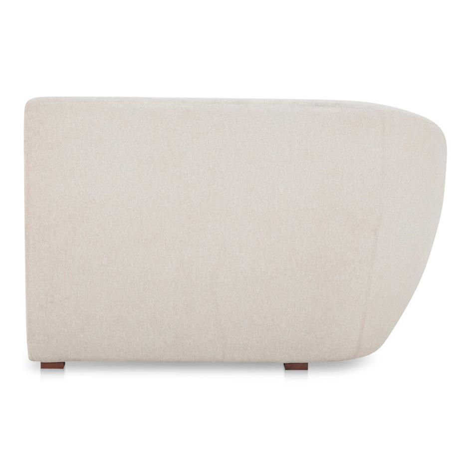 Amelia Left Arm Facing Chair Warm White by Moes Home