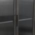 Nore Metal/Glass 2Dr 2 Dwr Tall Cabinet Blackened Steel by Classic Home