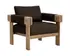 CARMICHAEL LOUNGE CHAIR - NUBUCK COCOA LEATHER by Sunpan