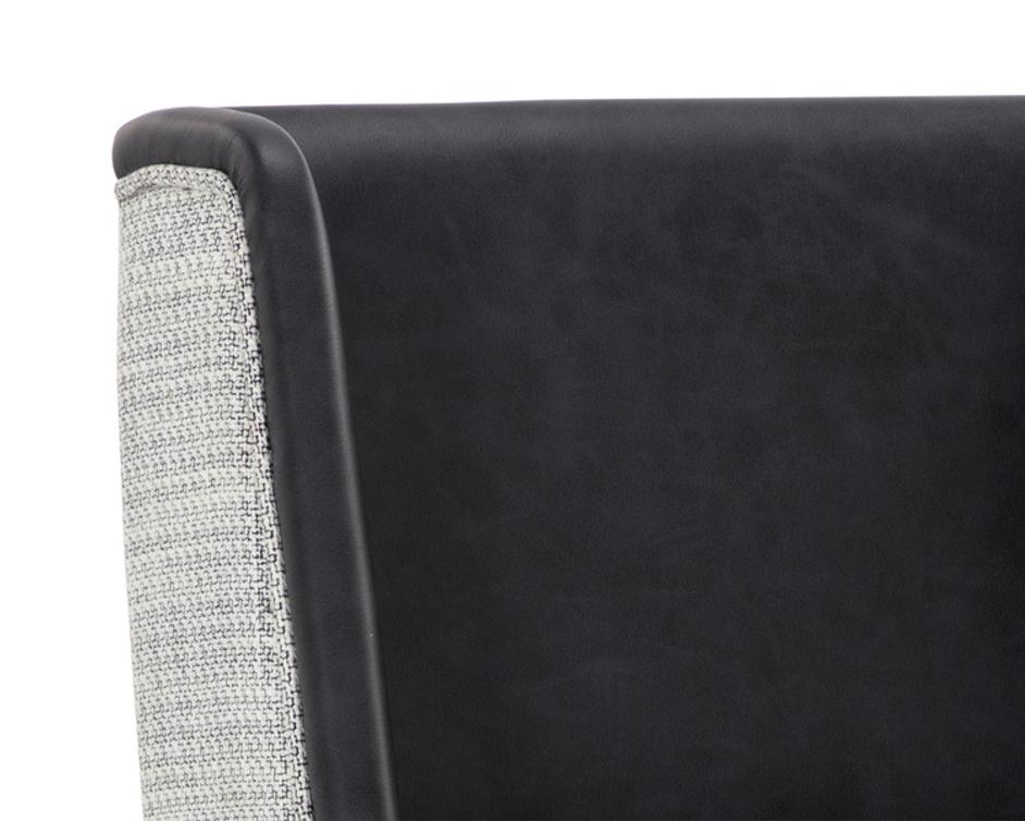 JOPLIN BARSTOOL - CANTINA BLACK / VERA WHITE PEPPER by Sunpan