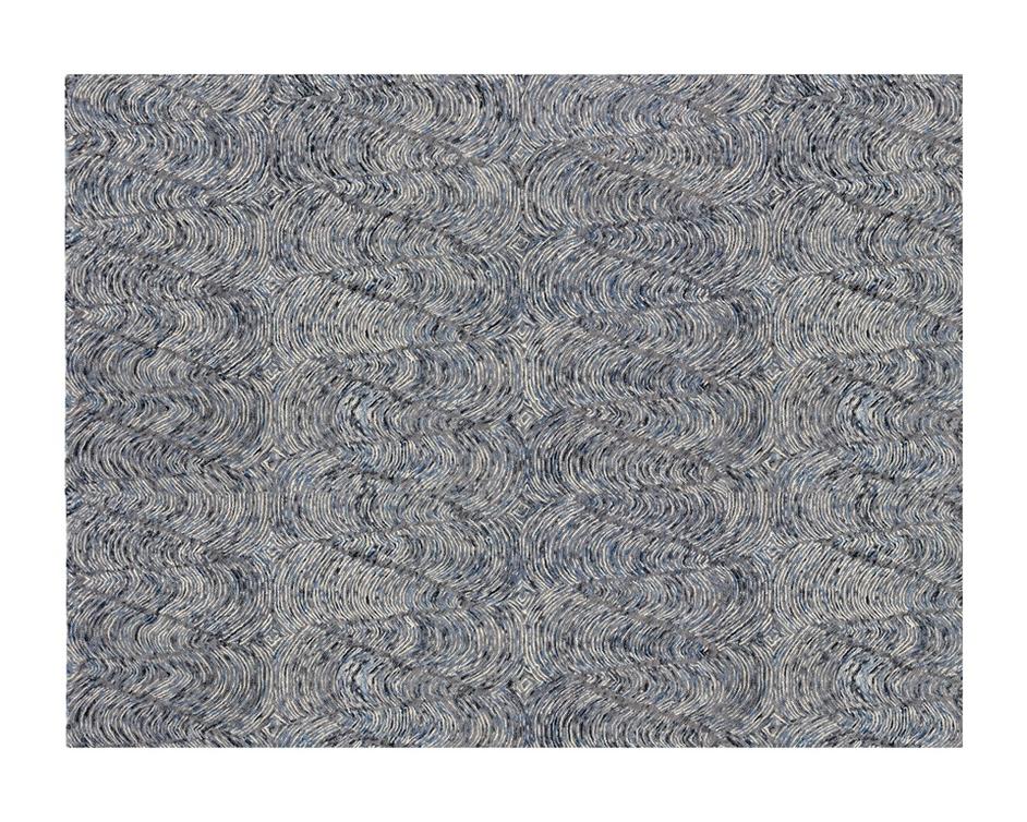 Corfu Hand-tufted Rug - Blue / Charcoal - 9' X 12' by Sunpan