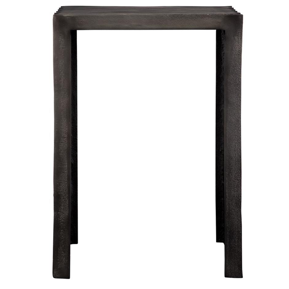 In The Groove Aluminum Accent Table by Uttermost