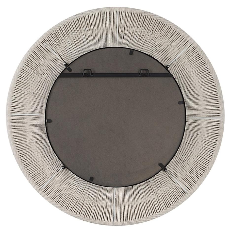 Sailor's Knot White Small Round Mirror by Uttermost
